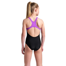 Load image into Gallery viewer, arena-girls-swimsuit-dim-lights-swim-pro-back-black-violet-008104-509-ontario-swim-hub-6
