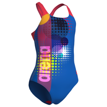 Load image into Gallery viewer, arena-girls-swimsuit-dots-swim-pro-back-royal-bright-coral-010745-370-ontario-swim-hub-1
