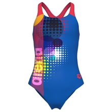 Load image into Gallery viewer, arena-girls-swimsuit-dots-swim-pro-back-royal-bright-coral-010745-370-ontario-swim-hub-2
