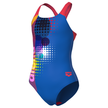Load image into Gallery viewer, arena-girls-swimsuit-dots-swim-pro-back-royal-bright-coral-010745-370-ontario-swim-hub-3

