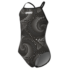 Load image into Gallery viewer, arena-girls-swimsuit-fireflow-lightdrop-back-black-team-black-010406-500-ontario-swim-hub-1
