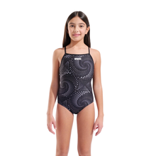 Load image into Gallery viewer, arena-girls-swimsuit-fireflow-lightdrop-back-black-team-black-010406-500-ontario-swim-hub-5
