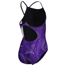 Load image into Gallery viewer, arena-girls-swimsuit-fireflow-lightdrop-back-black-team-purple-010406-900-ontario-swim-hub-3
