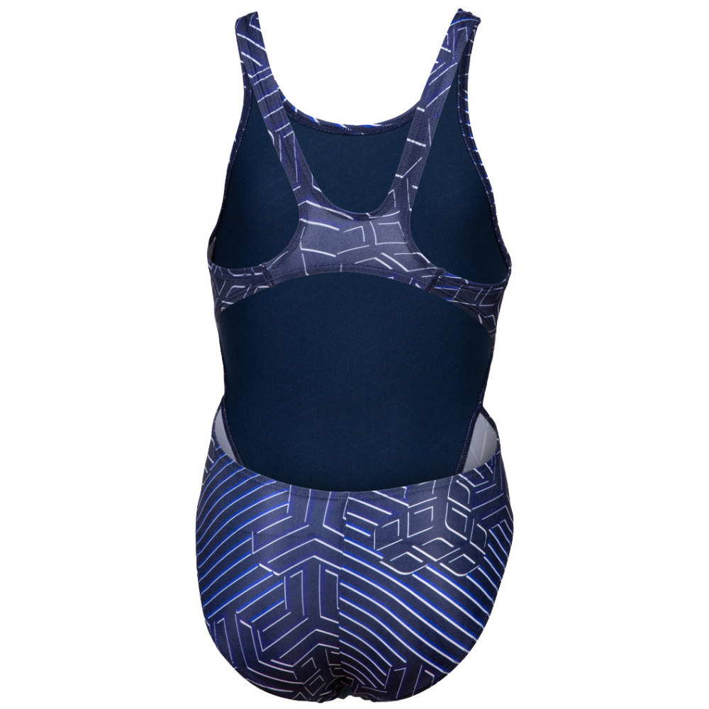 Maillot De Bain Fille Arena Kikko V - Dos Nageuse - Polyamide Recyclé - UPF 50+ - Anti-Chlore - 80% Polyamide 20% Elasthanne