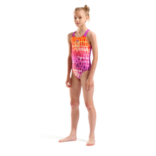 Load image into Gallery viewer, arena-girls-swimsuit-multi-colours-v-back-pink-multi-very-fuchsia-009007-908-ontario-swim-hub-7
