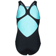 Load image into Gallery viewer, arena-girls-swimsuit-multi-colours-v-back-water-multi-black-009007-509-ontario-swim-hub-4
