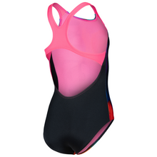 Load image into Gallery viewer, Pink and black swimsuit on a white background
