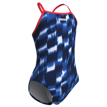 Load image into Gallery viewer, arena-girls-swimsuit-wave-lightdrop-back-bright-coral-team-royal-011740-200-ontario-swim-hub-3
