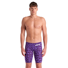 Load image into Gallery viewer, arena-mens-powerskin-carbon-air2-jammer-limited-edition-leopard-skin-violet-006344-877-ontario-swim-hub-1
