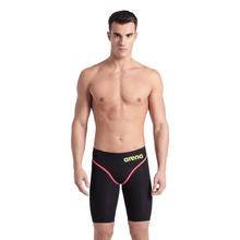 Load image into Gallery viewer, arena-mens-powerskin-carbon-core-fx-jammer-black-fluo-yellow-006340-51-ontario-swim-hub-1
