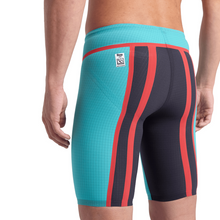 Load image into Gallery viewer, arena-mens-powerskin-carbon-core-fx-jammer-turquoise-metallic-006340-550-ontario-swim-hub-5
