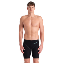 Load image into Gallery viewer, arena-mens-powerskin-impulso-jammer-black-teal-008607-100-ontario-swim-hub-1
