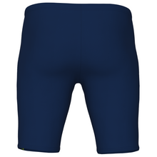 Load image into Gallery viewer, Navy blue swim shorts on a white background
