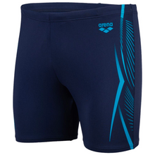 Load image into Gallery viewer, arena-mens-swim-mid-jammer-feather-print-navy-006129-700-ontario-swim-hub-1
