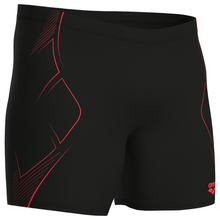 Load image into Gallery viewer, arena-mens-swim-mid-jammer-graphic-black-bright-coral-011185-505-ontario-swim-hub-3
