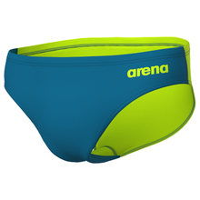 Load image into Gallery viewer, arena-mens-team-swim-brief-solid-blue-cosmo-artic-lime-004773-606-ontario-swim-hub-1
