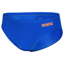 Load image into Gallery viewer, arena-mens-team-swim-brief-solid-neon-blue-team-orange-004773-803-ontario-swim-hub-1
