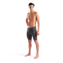 Load image into Gallery viewer, arena-mens-team-swim-jammer-solid-asphalt-bright-coral-004770-504-ontario-swim-hub-4
