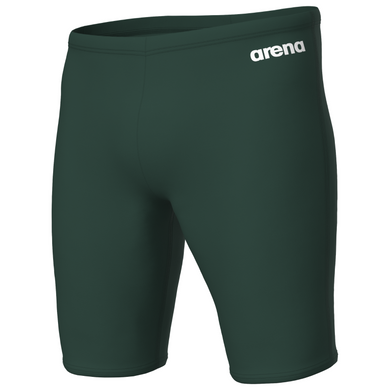 Dark green swim jammers with Arena logo on a white background