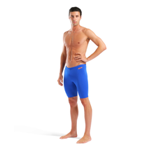 Load image into Gallery viewer, arena-mens-team-swim-jammer-solid-neon-blue-team-orange-004770-803-ontario-swim-hub-7
