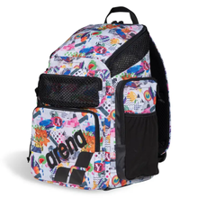 Load image into Gallery viewer, arena-one-go-backpack-45l-allover-collage-010232-101-ontario-swim-hub-2

