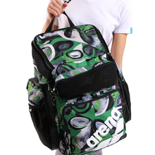 Load image into Gallery viewer, arena-one-go-backpack-45l-allover-kente-010232-202-ontario-swim-hub-7
