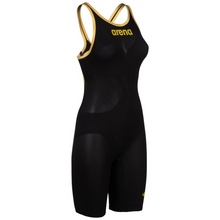 Load image into Gallery viewer,     arena-powerskin-carbon-air2-50th-anniversary-limited-edition-open-back-black-gold-ontario-swim-hub-3
