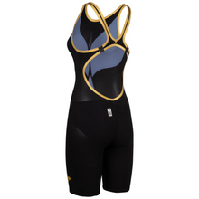 Load image into Gallery viewer,     arena-powerskin-carbon-air2-50th-anniversary-limited-edition-open-back-black-gold-ontario-swim-hub-7
