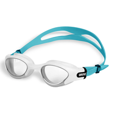 Load image into Gallery viewer, arena-the-one-plus-junior-goggles-clear-white-turquoise-011808-100-ontario-swim-hub-1

