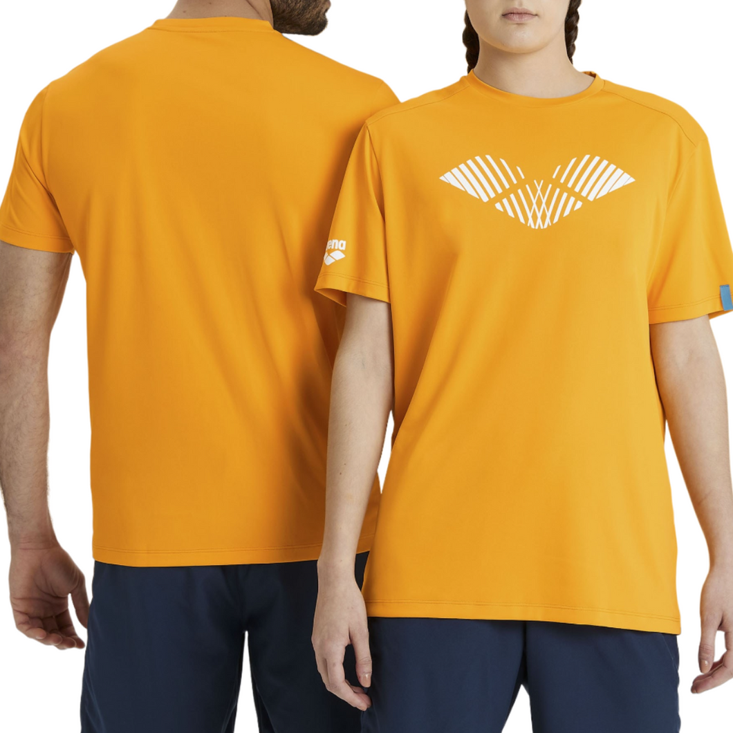     arena-unisex-logo-t-shirt-sorbet-005337-350-ontario-swim-hub-1