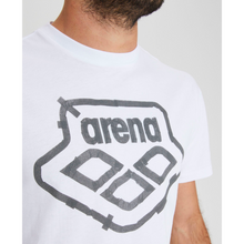 Load image into Gallery viewer,      arena-unisex-uni-t-shirt-white-sticker-logo-003073-150-ontario-swim-hub-7
