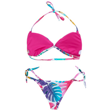 Load image into Gallery viewer, arena-womens-allover-bandeau-two-pieces-pink-flambe-multi-003056-901-ontario-swim-hub-2
