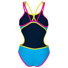 Load image into Gallery viewer, arena-womens-arena-one-double-cross-back-one-piece-swimsuit-turquoise-fluo-pink-004732-893-ontario-swim-hub-4
