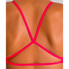Load image into Gallery viewer, arena-womens-bandeau-live-bikini-top-fluo-red-yellow-star-002816-473-ontario-swim-hub-7
