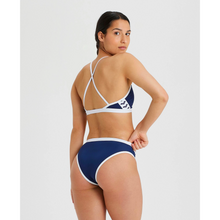 Load image into Gallery viewer,     arena-womens-icons-cross-back-bikini-solid-navy-white-005037-701-ontario-swim-hub-2
