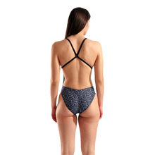 Load image into Gallery viewer, arena-womens-pebbles-xcriss-cross-back--swimsuit-multi-black-black-010169-550-ontario-swim-hub-6
