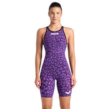 Load image into Gallery viewer, arena-womens-powerskin-carbon-air2-open-back-limited-edition-leopard-skin-violet-006341-877-ontario-swim-hub-1
