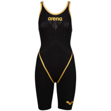 Load image into Gallery viewer, arena-womens-powerskin-carbon-glide-50th-anniversary-limited-edition-open-back-black-gold-ontario-swim-hub-1
