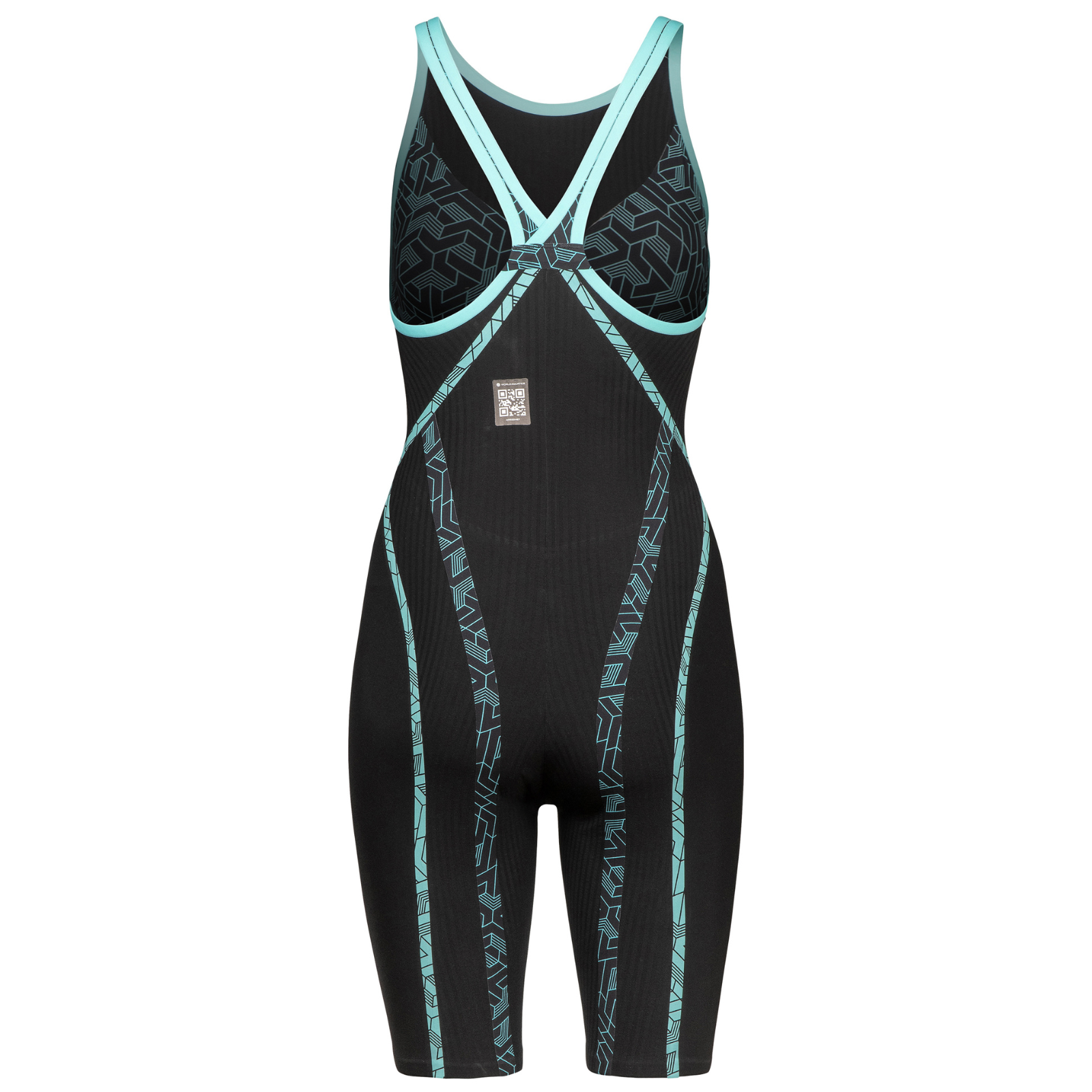 ARENA WOMEN'S POWERSKIN PRIMO CLOSED BACK KNEESKIN - BLACK/TEAL