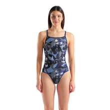 Load image into Gallery viewer, arena-womens-scratched-super-fly-back--swimsuit-multi-black-navy-010165-570-ontario-swim-hub-5

