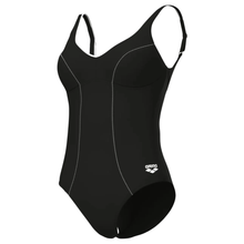 Load image into Gallery viewer, arena-womens-shapewear-swimsuit-clip-back-solid-black-white-010651-510-ontario-swim-hub-1

