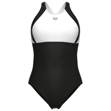 Load image into Gallery viewer, arena-womens-shapewear-swimsuit-linda-cross-back-black-white-black-010852-515-ontario-swim-hub-2
