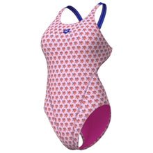 Load image into Gallery viewer, arena-womens-swimsuit-bouquet-swim-tech-back-pink-multi-neon-blue-010740-580-ontario-swim-hub-1
