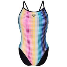 Load image into Gallery viewer,     arena-womens-swimsuit-circle-stripe-lace-back-black-multicolour-005927-550-ontario-swim-hub-2
