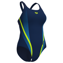 Load image into Gallery viewer, arena-womens-swimsuit-dynamic-swim-pro-back-navy-artic-lime-011734-760-ontario-swim-hub-3

