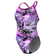 Load image into Gallery viewer, arena-womens-swimsuit-earth-view-xcriss-cross-back-pink-multi-very-fuchsia-011685-590-ontario-swim-hub-1
