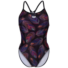 Load image into Gallery viewer,     arena-womens-swimsuit-falling-leaves-booster-back-black-black-multi-005936-550-ontario-swim-hub-2
