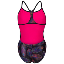 Load image into Gallery viewer,     arena-womens-swimsuit-falling-leaves-booster-back-black-black-multi-005936-550-ontario-swim-hub-4
