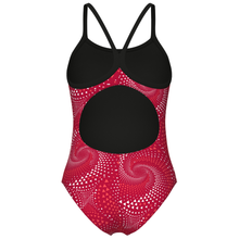 Load image into Gallery viewer, arena-womens-swimsuit-fireflow-lightdrop-back-black-team-red-010155-400-ontario-swim-hub-3
