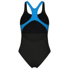 Load image into Gallery viewer, arena-womens-swimsuit-graphic-swim-pro-back-inner-bra-black-turquoise-011183-580-ontario-swim-hub-4
